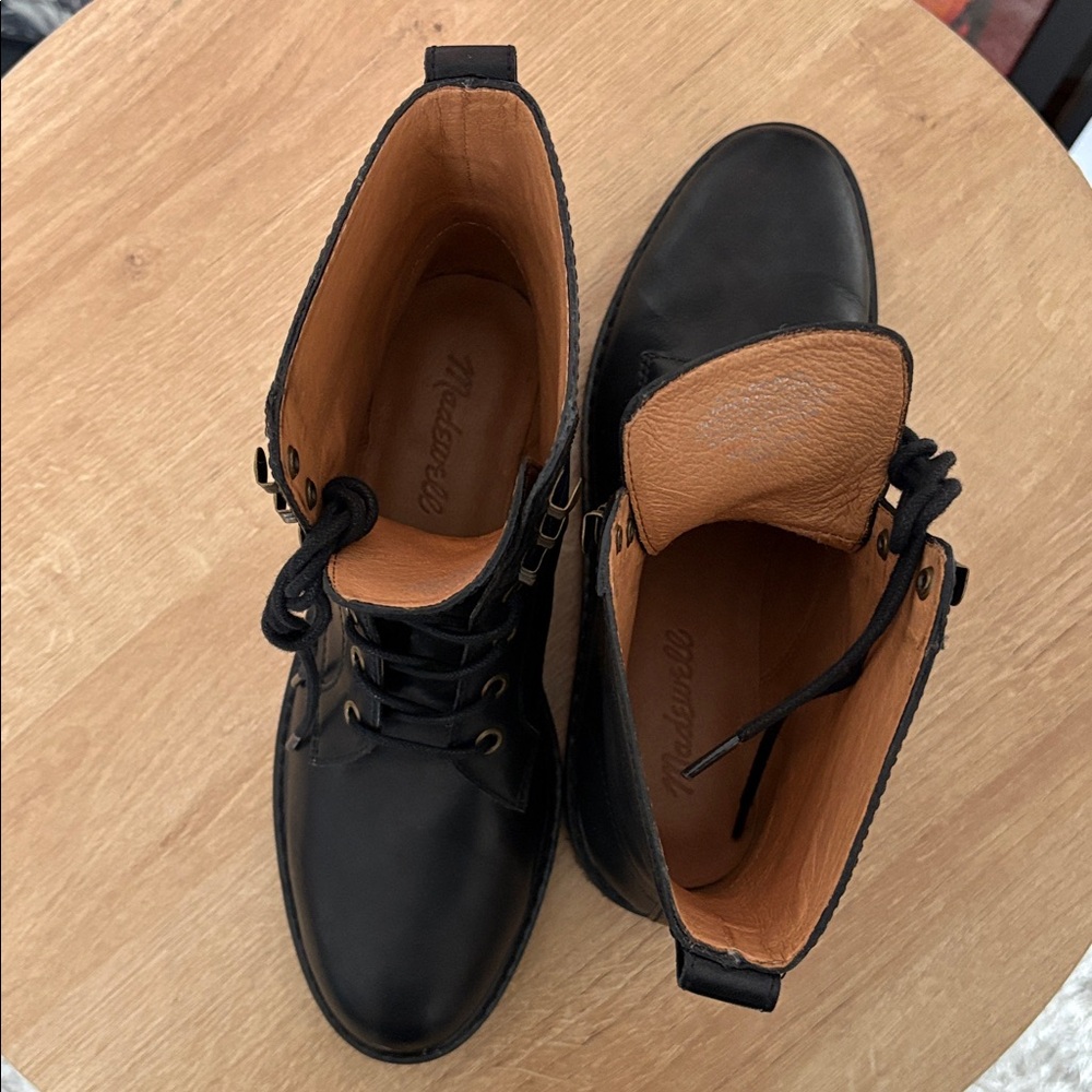 Madewell black leather boots size 6 - Picture 7 of 8